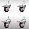 Service Caster 3.5 Inch SS Maroon Poly 10mm Threaded Stem Caster Set Total Lock Brake SCC SCC-SSTSTTL20S3514-PPUB-MRN-M1015-4 - alternate 1